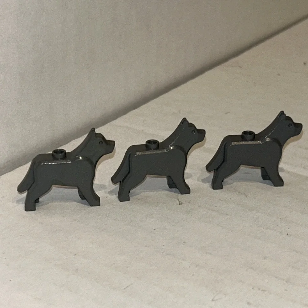 3 LEGO Gray Wolf The Grimm Grim Dog Minifigure Wild Animal Forest‎ Harry Potter